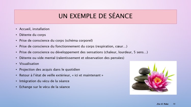 un exemple de séance